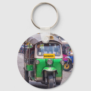 Porte-clés Carte postale de tuk-tuk de Bangkok