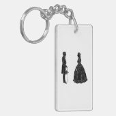 Porte-clés Carte postale d'invitation (Devant gauche)