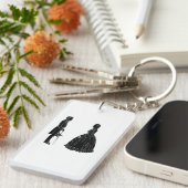 Porte-clés Carte postale d'invitation (Devant droit)