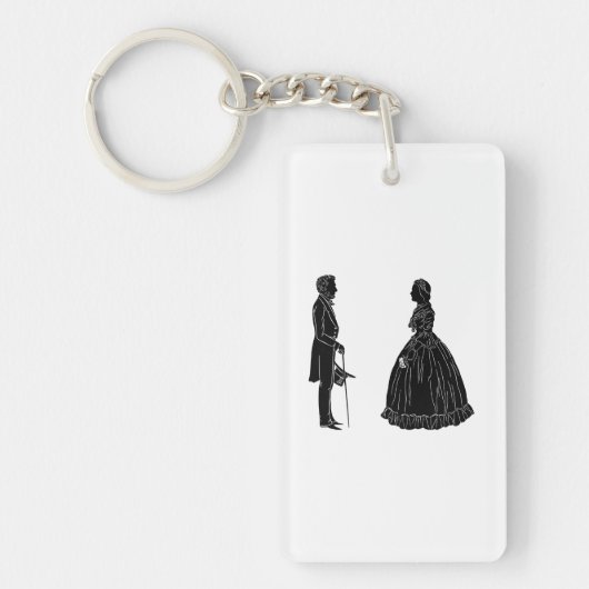 Porte-clés Carte postale d'invitation (Devant)