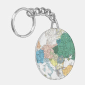 Porte-clés Carte raciale de l'Europe (Devant gauche)