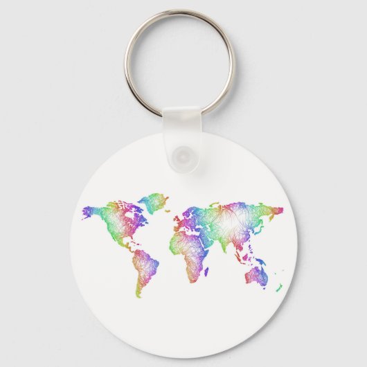 Porte-clés Carte Rainbow World (Recto)