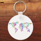 Porte-clés Carte Rainbow World (Recto)