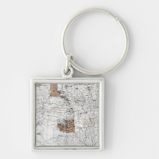 PORTE-CLÉS CARTE : RÉSERVATIONS, 1888 (Devant)