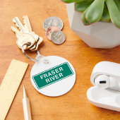 Porte-clés Carte routière du fleuve Fraser Colombie-Britanniq