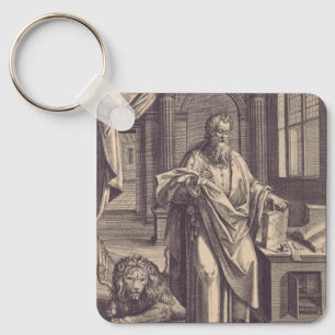 Porte-clés Carte Sainte de l'Apôtre Saint Marc l'Évangéliste