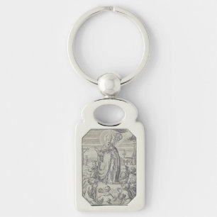 Porte-clés Carte Sainte de l'évêque Amand de Maastricht