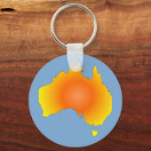Porte-clés Carte Sunny Australie (Recto)