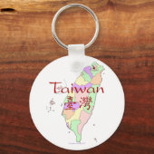 Porte-clés Carte Taiwan (Recto)