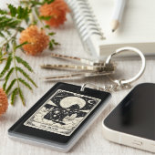 Porte-clés Carte Tarot Cat La Lune Graphique (Devant droit)