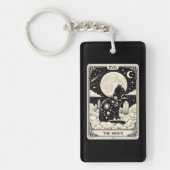 Porte-clés Carte Tarot Cat La Lune Graphique (Devant)