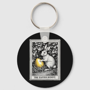 Porte-clés Carte Tarot Joyeux lapin de Pâques Printemps OEuf