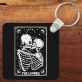 Porte-clés Carte Tarot Lots Skeleton Valentine Gothic Ha (Verso)