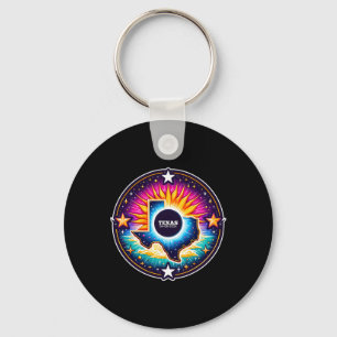 Porte-clés Carte Total Éclipse Solaire 8 avril 2024