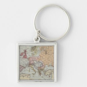 Porte-clés Carte vintage de l'Europe