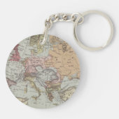 Porte-clés Carte vintage de l'Europe (Dos)