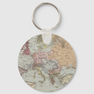 Porte-clés Carte vintage de l'Europe