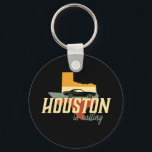 Porte-clés Carte vintage Retro Houston Texas USA City<br><div class="desc">Vintage et rétro de la ville de Houston marchandises pour ceux qui vivent dans cette ville, natif du Texas, citoyen fier et résident de cet endroit spécial appelé la maison. Marchandises cool avec soixante-dix vibe. Un souvenir parfait pour les touristes en vacances, voyageant aux Etats-Unis. Grand cadeau pour ceux qui...</div>