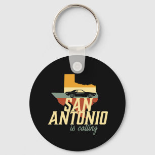 Porte-clés Carte vintage Retro San Antonio Texas USA City