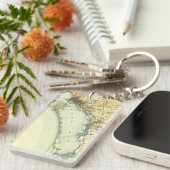 Porte-clés Carte Vintage San Diego (Devant droit)