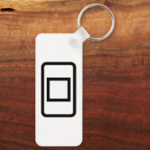 Porte-clés Carte Zener | Carré creux (Verso)