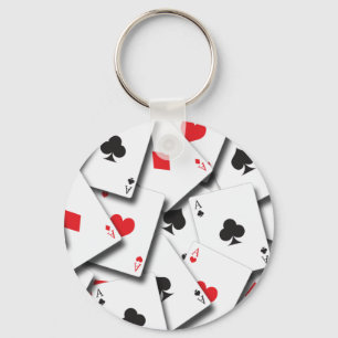 PORTE-CLÉS CARTES DE JEU D'AS