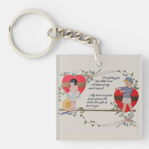 Porte-clés Cartes de la Saint-Valentin Antiques Victoriennes