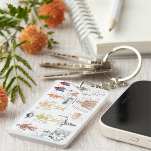 Porte-clés Cartes Médicales Diagrammes d'anatomie humaine