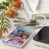 Porte-clés Cartographie de Noël en famille (Devant droit)