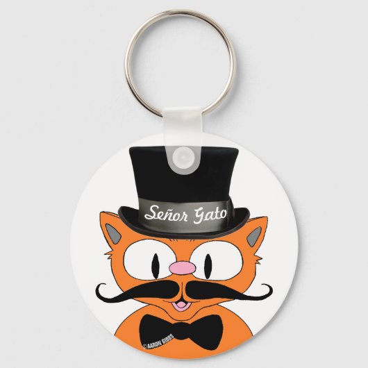 Porte-clés Cartographie Mustache Chat Senor Porte - clé Gato (Recto)