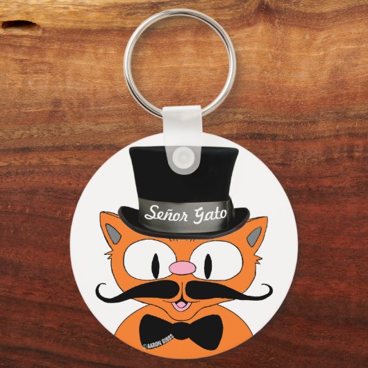 Porte-clés Cartographie Mustache Chat Senor Porte - clé Gato (Recto)