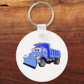 Porte-clés Carton bleu à la neige (Recto)