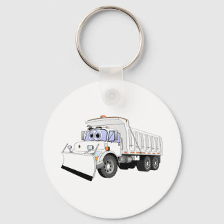 Porte-clés Carton de camion de vidange blanc
