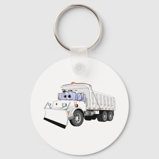 Porte-clés Carton de camion de vidange blanc (Recto)