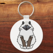 Porte-clés Carton de chat de Birman (Recto)