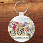 Porte-clés Carton en couple VTT (Recto)