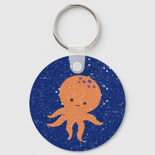 Porte-clés Carton octopus en papier ancien (Verso)