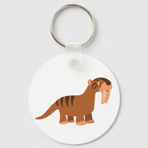 Porte-clés Carton souriant mignon Thylacosmilus Porte - clé