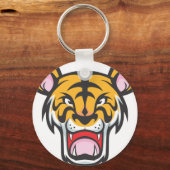 Porte-clés Carton Tigre En Colère Personnalisé (Recto)
