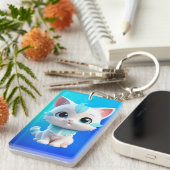 Porte-clés Cartoon Cute Kitten 3D Design-38063 (Devant droit)