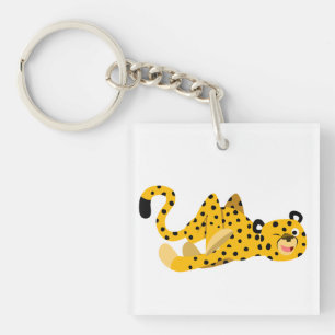 Porte-clés Cartoon Dashing Cute Porte - clé acrylique Cheetah