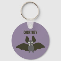Cartoon de chauve-souris personnalisé Smoky Purple