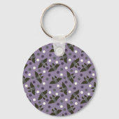 Porte-clés Cartoon de chauve-souris personnalisé Smoky Purple (Verso)