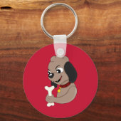 Porte-clés cartoon de chiot mignon (Verso)