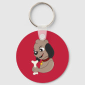 Porte-clés cartoon de chiot mignon (Verso)