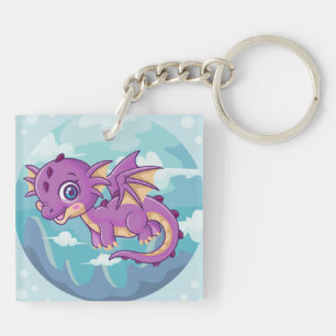 Porte-clés Cartoon Dragon Porte - clé