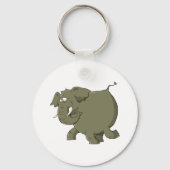 Porte-clés Cartoon Elephant Grey Animal (Recto)