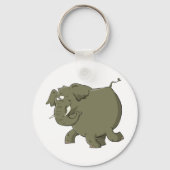 Porte-clés Cartoon Elephant Grey Animal (Verso)