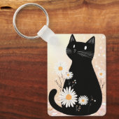 Porte-clés Cartoon Kitty with the Daisies Keychain (Recto)