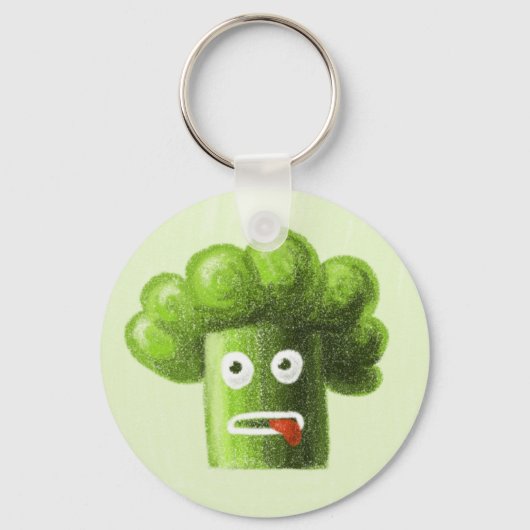 Porte-clés Cartoon Le Brocoli est une nourriture saine (Recto)